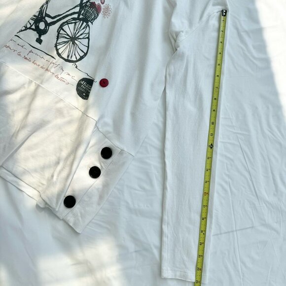 Message Factory Tunic Dress Womens XS Cycling Themed Cowl Neck Made In Canada - Picture 6 of 16